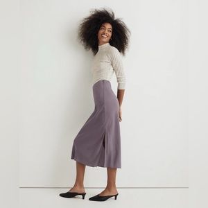 NWT Madewell The Layton Midi Slip Skirt 00 smoky grape